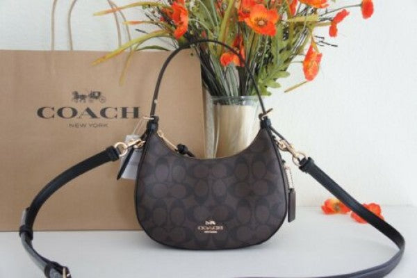 Coaach kleo hobo bag in signature canvas bag with box