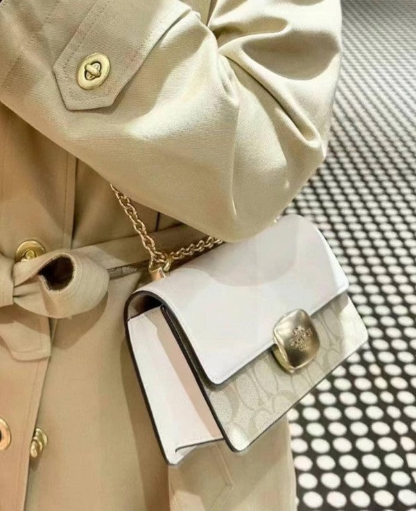 Coach White Eliza Sling With original Box