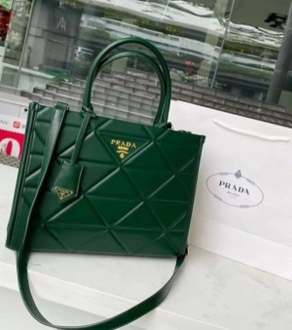 Prada leather symbole tote bag with dust cover & dust bag