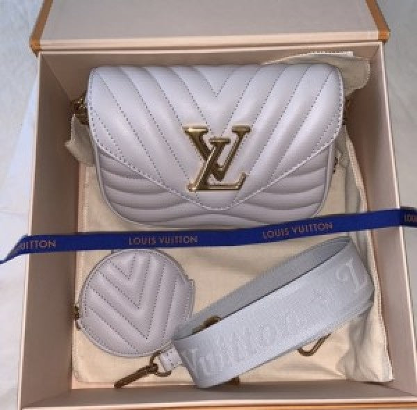 Louis Vuttion LV Multi Pochette Wave With Box & Dust Bag Pouch Sling Belt Sling Chain