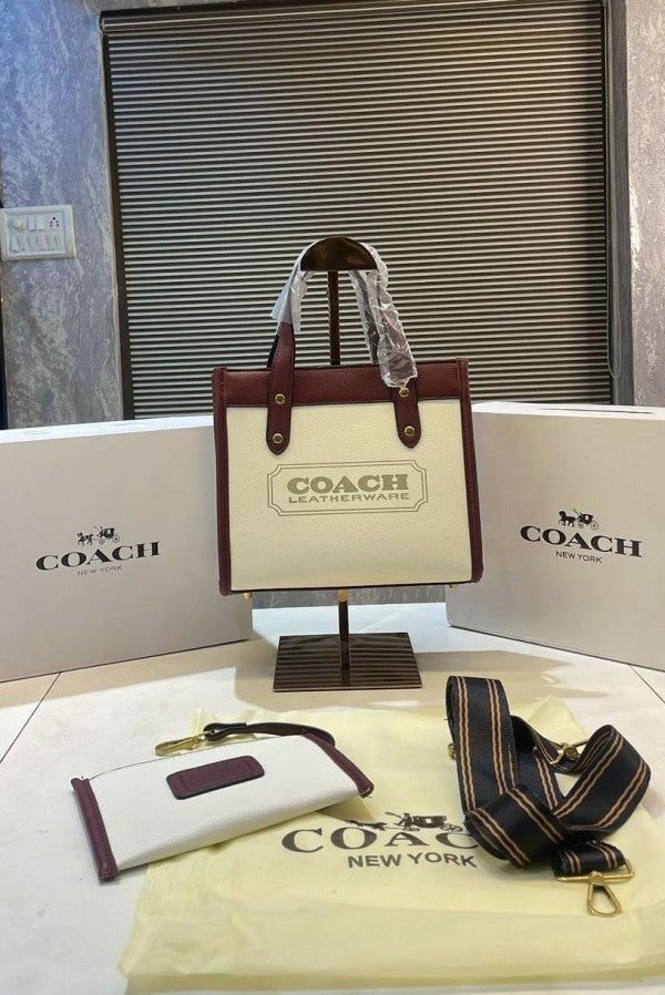 Coach field tote bag with og folding box