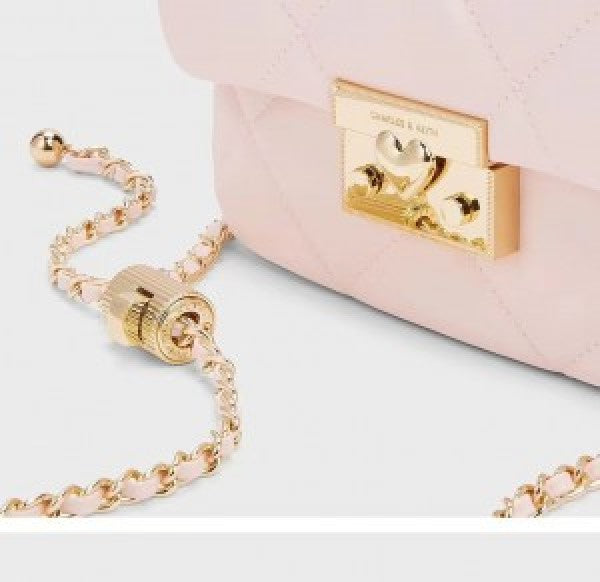 CHARLES & KEITH HOBO BAG WITH OG BOX (PINK)