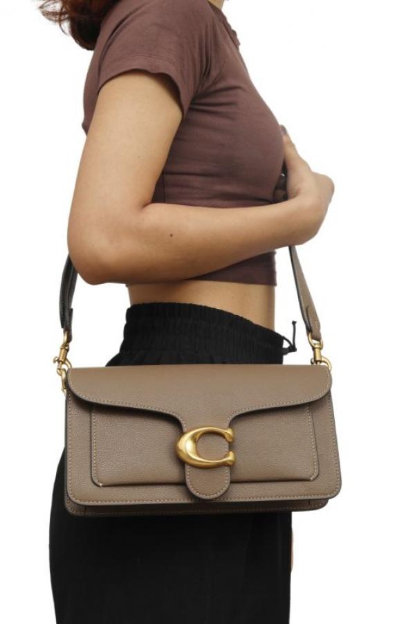 Coaach tabby shoulder bag in dark stone color with box