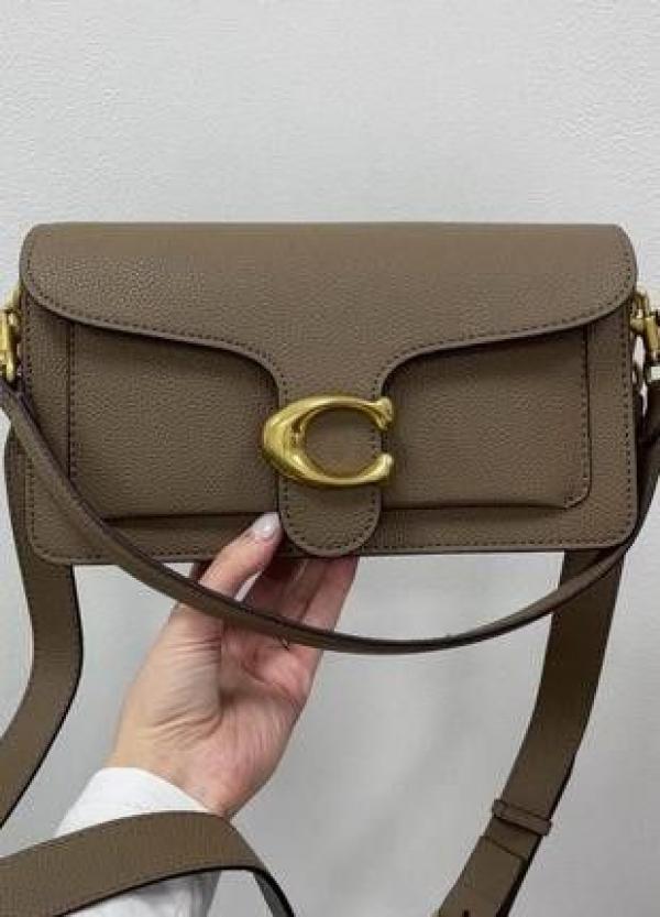 Coaach tabby shoulder bag in dark stone color with box