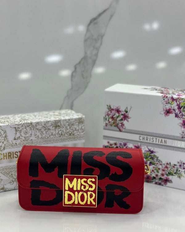 Dior miss dior flap shoulder bag with og box