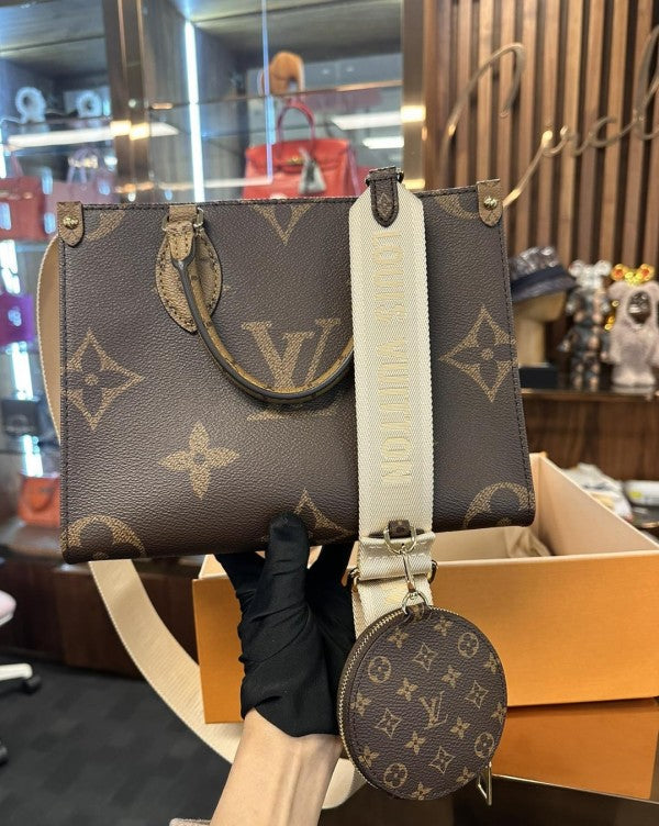 Louis Vuitton Onthego Pm With Og Box And Dust Bag Including Carry Bag (Brown)