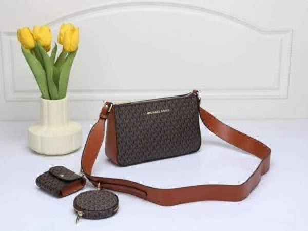 Michael Kors Jet Set Travel Crossbody Bag With Box Dust Bag Sling Belt Coin pouch Earpod Card