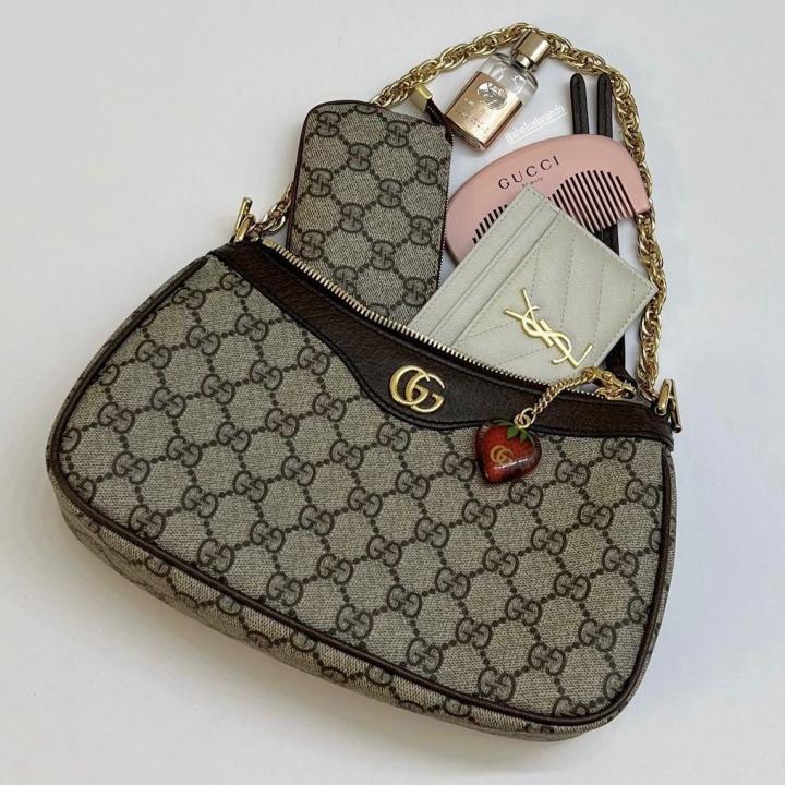 Guccii ophidia shoulder bag with cherry zip double box red box packing(carry bag)