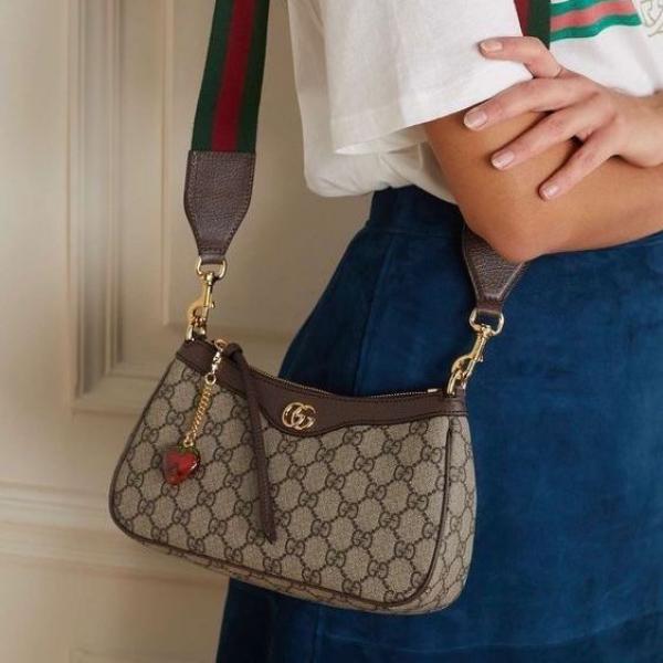 Guccii ophidia shoulder bag with cherry zip double box red box packing(carry bag)