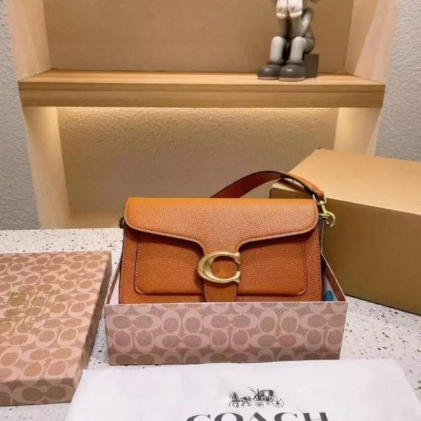 Coaach tabby shoulder bag in dark stone color with box