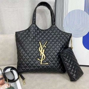 YSL SAINT LAURENT ICARE MAXI SHOPPING BAG QUALITY LEATHER LARGE
