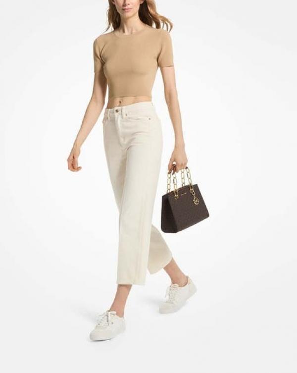 Miichael korrs cynthia small signature logo satchel