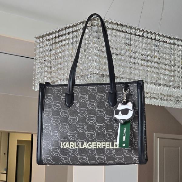 Karrl lagerfeld textured ikon large structured totebag