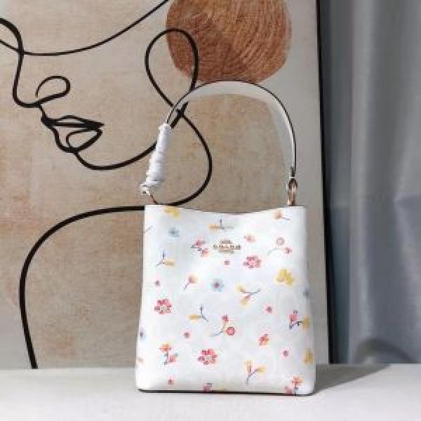 Coach floral bucket with box premium quality with box