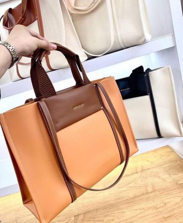 Charles keith mini shalia tote bag black