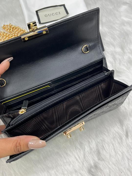 Guccii Padlock Chainwallet With Original Box