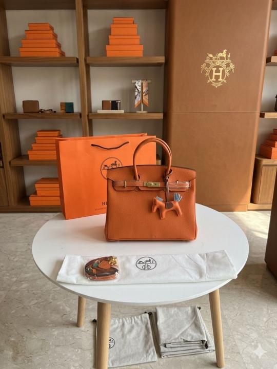 Hermess Birken calf leather hand bag