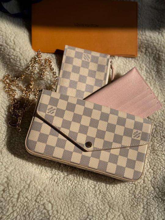 Louiis Vuiitton Pochette Felicie Monogram Empreinte Leather Purse Handbags Bag