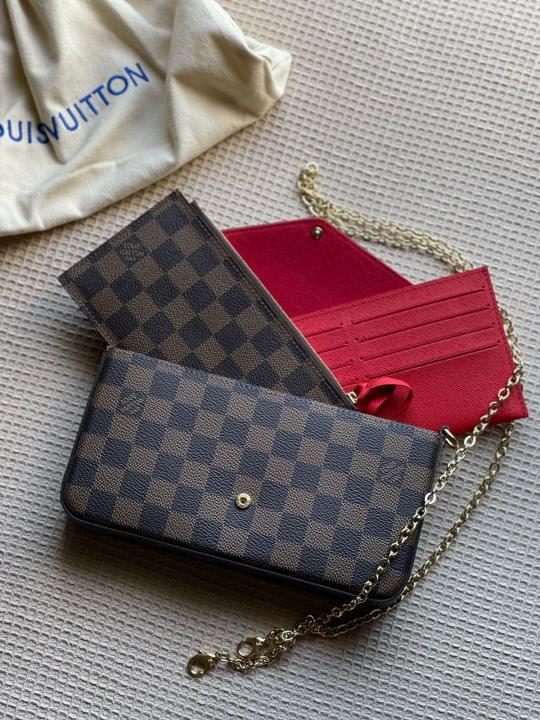 Louiis Vuiitton Pochette Felicie Monogram Empreinte Leather Purse Handbags Bag
