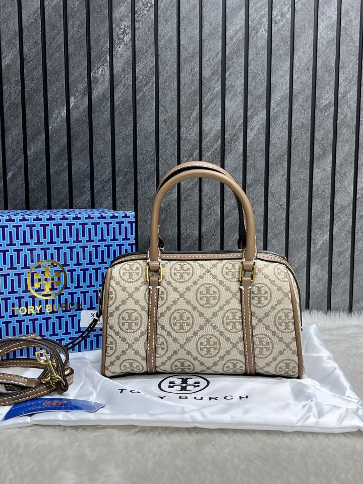 Torry burch monogram barrel bag premium quality with og box