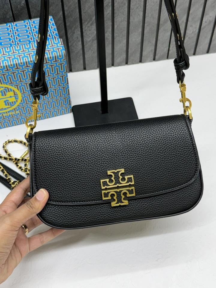 Toryy Burch Britten Small Convertible Shoulder Bag With Box