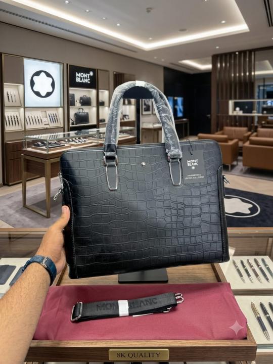 Montt blanc crocodile leather premium laptop Bag