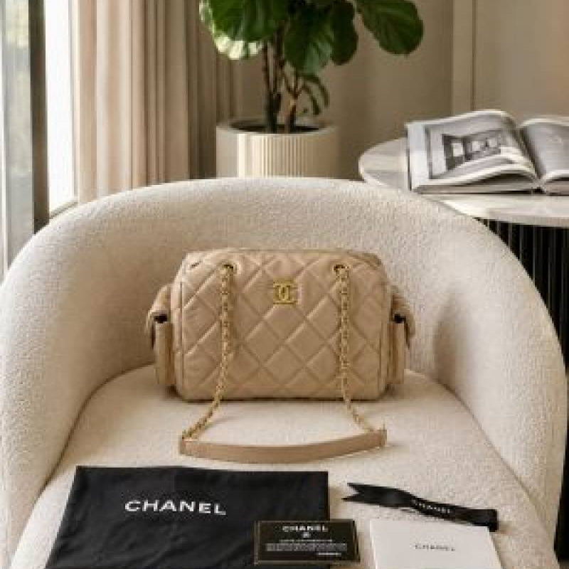CHANELL BOWLING QUILTED HANDBAG WITH PREMIUM QUALITY BOX