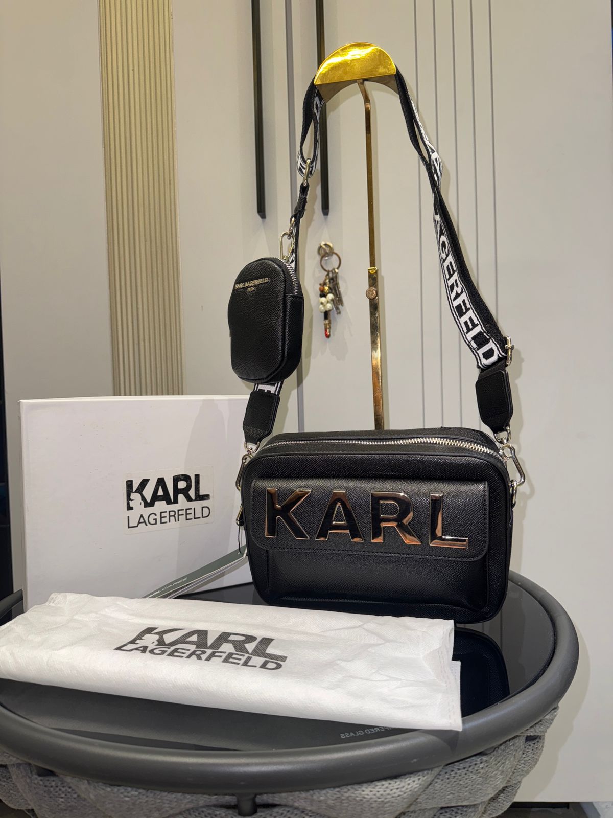 Karll Lagerfeld Maybelle Camera Crossbody Bag