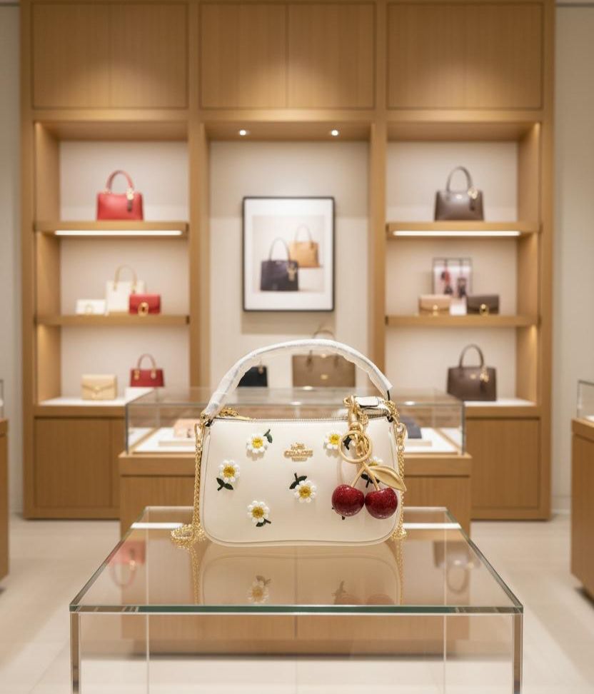 Coach Nolita Classy Flower Patch Sling Bag With cherry charm double box