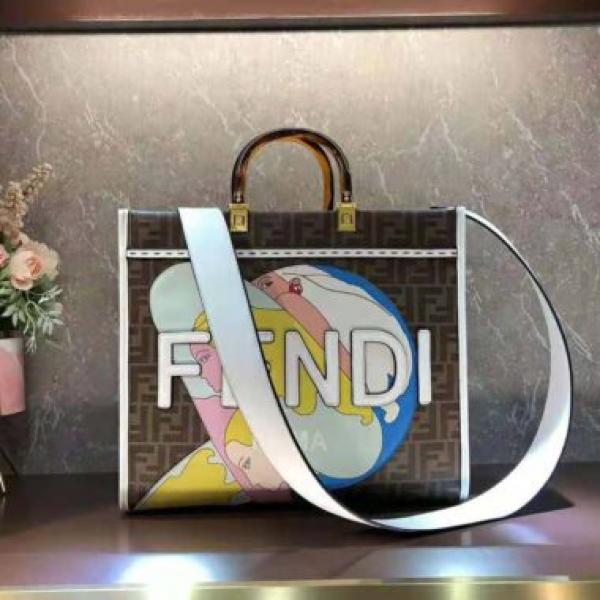 Fendi roma sunshine large size tote bag with dust cover