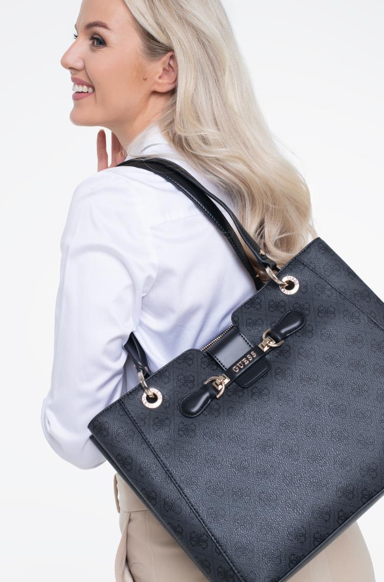 Gues deauville pearl canvas tote bag