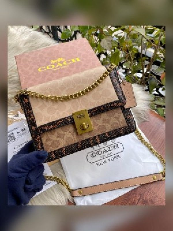 Coach hutton sling premium quality with og box