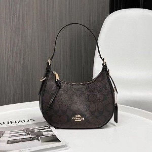 Coach_ kleo hobo bag in signature canvas bag with box