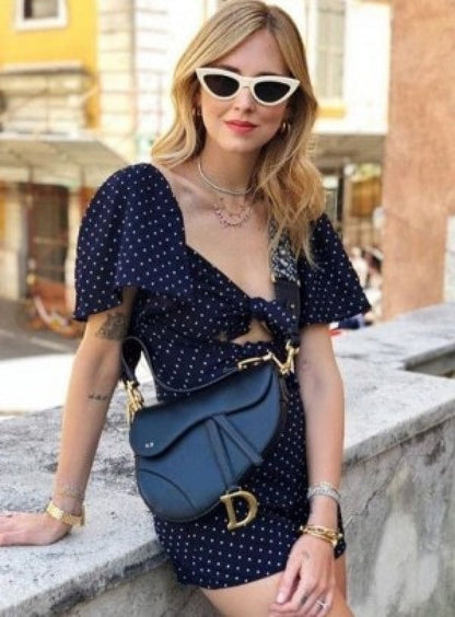 Dior saddle full black premium quality with og box