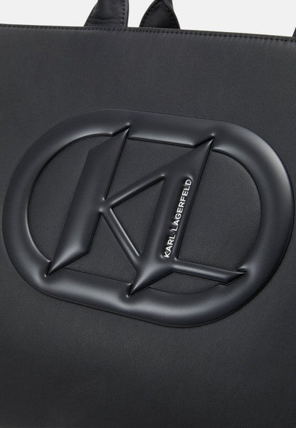 KARL LAGERFELD LEATHER STRUCTURED HANDHELDBAG