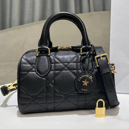 Christian Dior Groove Bag in Black Macrocannage Calfskin