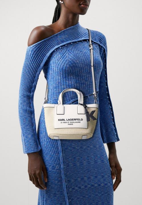 KARL LAGERFELD LEATHER STRUCTURED HANDHELD BAG