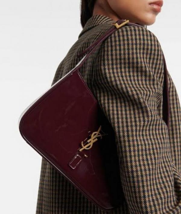 Saiint Laurent patent hobo bag glossy with og box