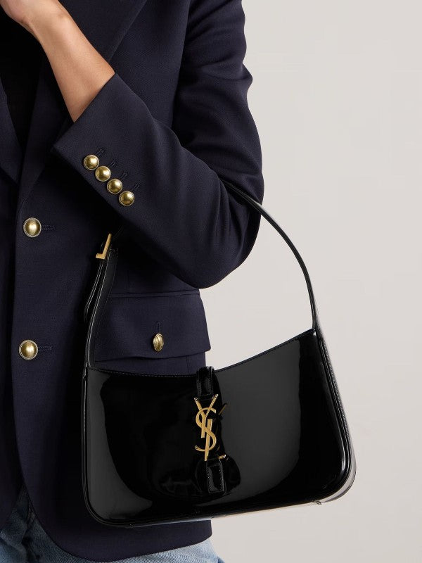 Saiint Laurent patent hobo bag glossy with og box
