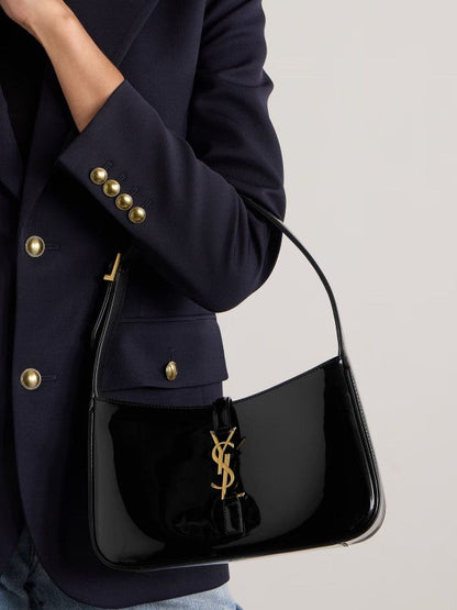 Saiint Laurent patent hobo bag glossy with og box