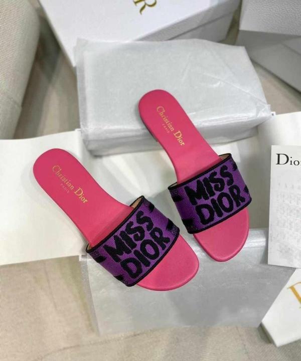 Miss Dior Dway Flats With Original Box Carry Bag