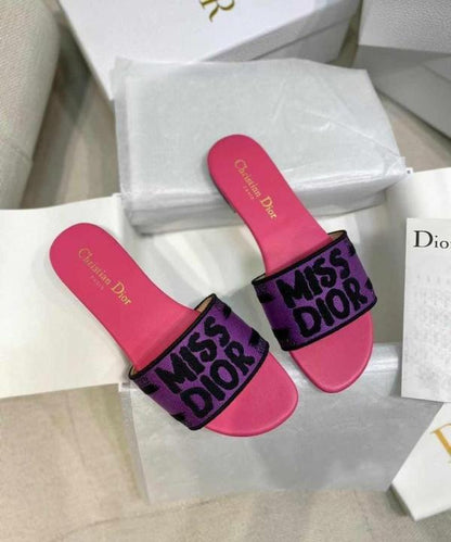 Miss Dior Dway Flats With Original Box Carry Bag