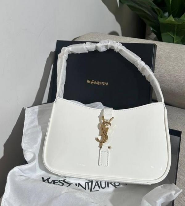 Saiint Laurent patent hobo bag glossy with og box