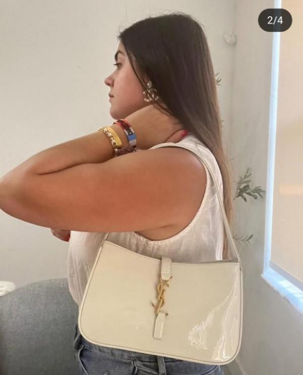 Saiint Laurent patent hobo bag glossy with og box