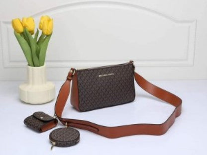 Michael Kors Jet Set Travel Crossbody Bag With Box Dust Bag Sling Belt Coin pouch Earpod Card