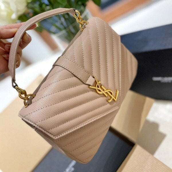 YSL Saint Laurent Womens Brown Envelope small Shoulder Bag with box