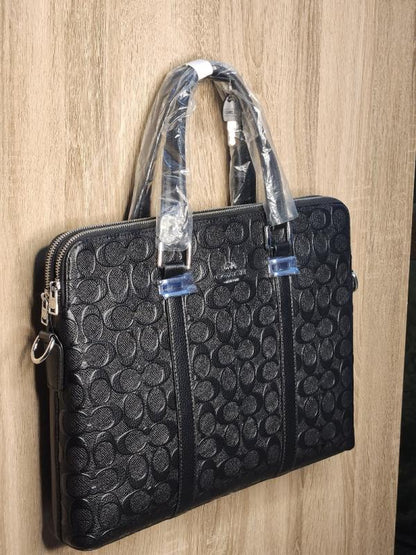 Coaach Leather Laptop bag premium quality with Dust cover
