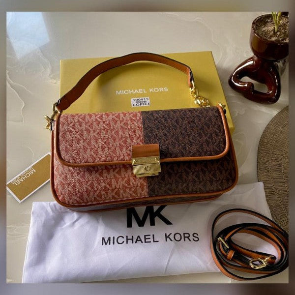 Michael kors Bradshaw Two Tone Logo Convertible Shoulder bag with box