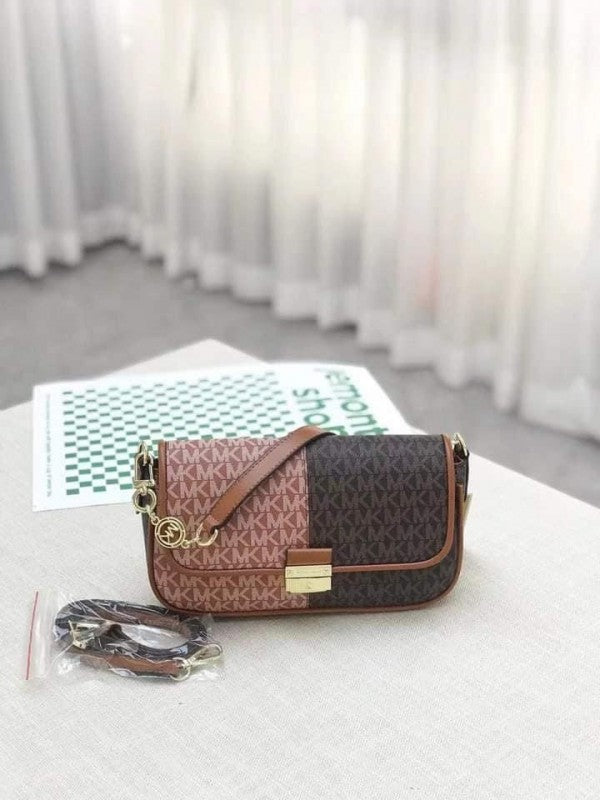 Michael kors Bradshaw Two Tone Logo Convertible Shoulder bag with box
