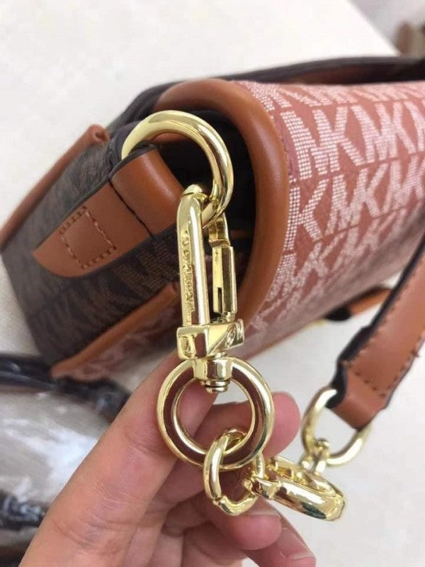 Michael kors Bradshaw Two Tone Logo Convertible Shoulder bag with box